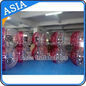 China Exciting Half Transparent Inflatable Bubble Ball Suit For Football Soccer Game on sale