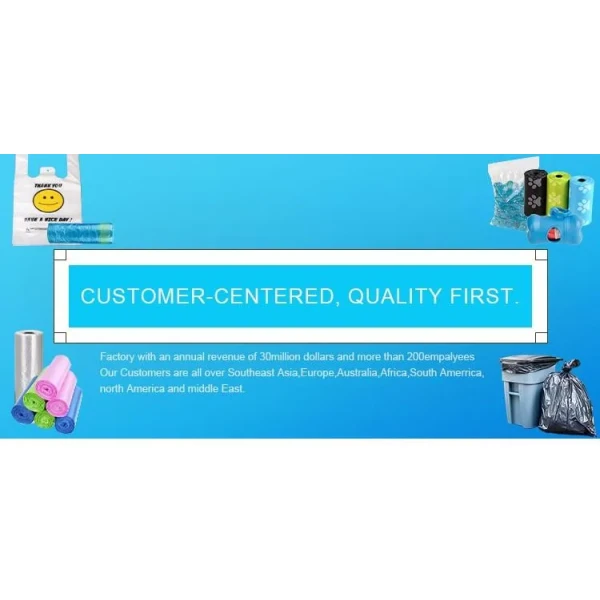 Plastic Household Tall Kitchen Trash Bag Drawstring Garbage Bag
