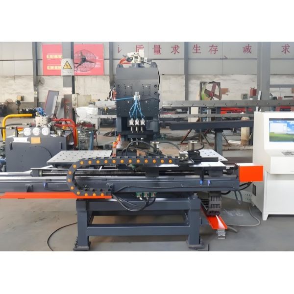 Steel Structure Fabrication CNC Hydraulic Plate Punching Machine Construction Steel Plate Processing