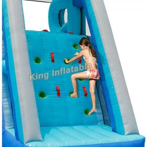 Wholesale Double Lane Ocean Commercial PVC Tarpaulin Inflatable Water Slide Blue Huge from china suppliers