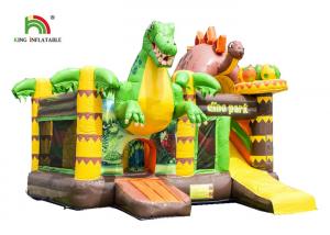 China Customized Size Dinosaurs Inflatable Bounce House / Toddler Bouncy Castle With Slide on sale