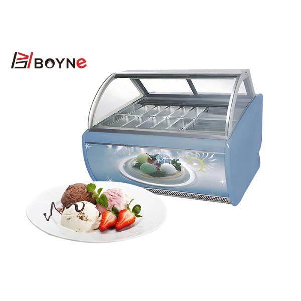 R134a Cake Display Case Milk Tea Shop Ice Cream Display Freezer