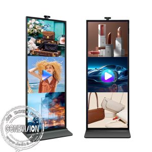 Touch Screen Wide View Angle Floor Standing Bar Screen 75 Inch With Microphone