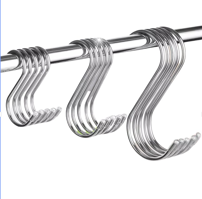 Metric Blue Anodized S Shaped Metal Hooks for Kitchen Cabinet Display m1.6 m2 m2.5 m3 m4 m5 m6 m8 m10 m12 m14 m16 m20