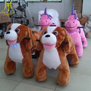 China Hansel factory outside playground coin operated electric four wheel animal bike on sale