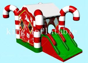 Wholesale Outdoor Merry Christmas Inflatable Bounce house Dry Slide With Air Blower from china suppliers