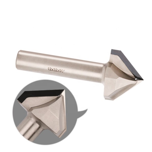Lamboss Diamond V Shape PCD Router Bit for Woodworking PCD Tools