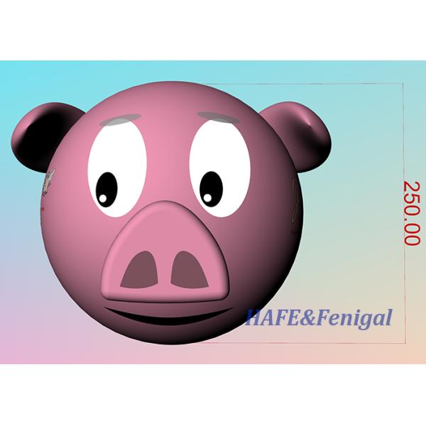 Customizable 2m Helium Inflatable Ball Pink Cartoon Pig Advertising And Marketing