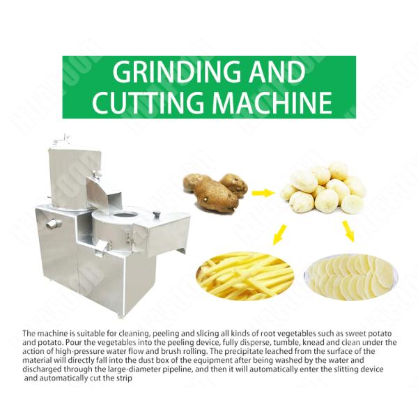 Vacuum packed potato processing line potato washing peeling cutting drying machine equipment