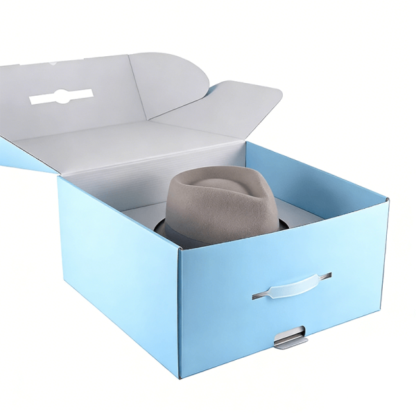 Custom Hat Boxes with logo Environmentally Friendly Coated Rigid Luxury Cardboard Shipping Paper Boxes Packaging for Caps