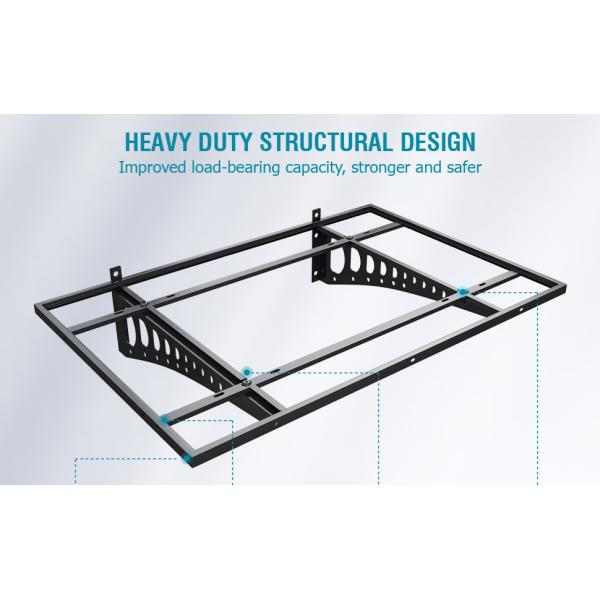 Garage Storage Rack System 2x3ft Floating Adjustable Wall Grid Frame Shelves Brackets