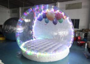 China Human Size Hotel Inflatable Snow Globe Tent Christmas LED Lighting on sale