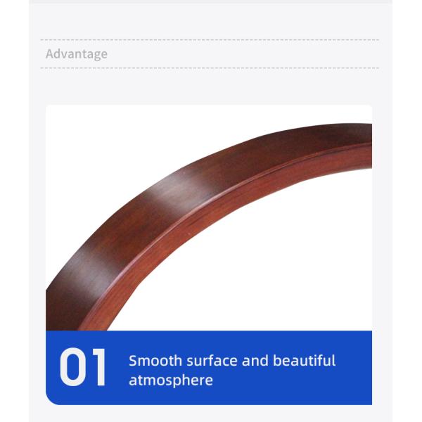 Adjustable Solid Wooden Chair Armrest Replacement Reddish Brown For Home Office