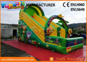 Wholesale Printed Inflatable Jungle Slide / Commercial Inflatable Bounce House from china suppliers