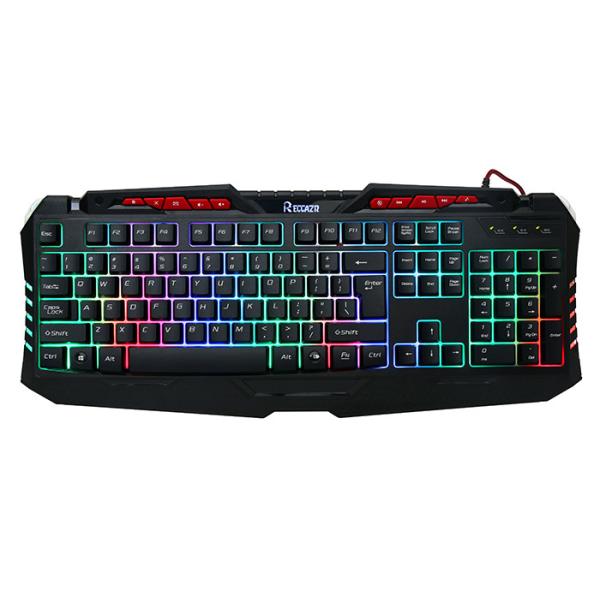 Quality Ergonomic Gaming Computer Keyboard , Gaming Pc Keyboard 3- Color Mixing Backlit for sale
