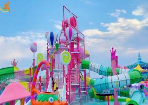 Wholesale Colorful Fiberglass Big Splash Water Slide Park Equipment For Interactive Family from china suppliers