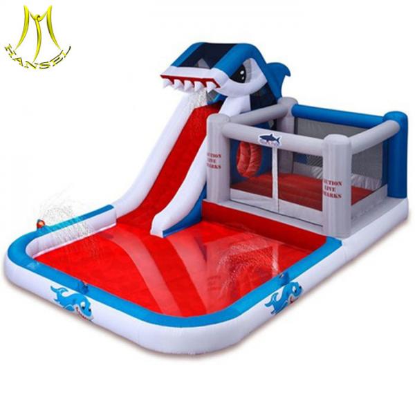Quality Hansel cheap indoor bounce round inflatable water slide for outdoor playground wholesale for sale