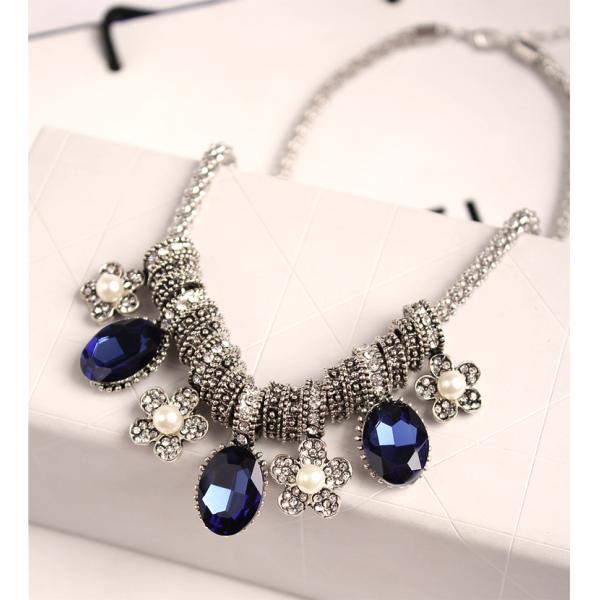 MYLOVE flower shape necklace statement jewelry opal necklace