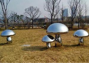 China Customized Polished Stainless Steel Mushroom Sculpture for Outdoor Garden Park on sale