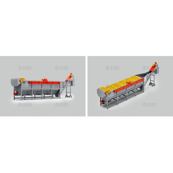 Plastic Sink Float Separation Tank Automated With Bottom Discharge Conveyor