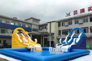 Wholesale Customized Size Inflatable Water Slides With Swimming Pool For Business Rent from china suppliers