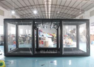 China Black Frame PVC Tarpaulin Airtight Inflatable Showcase Tent on sale
