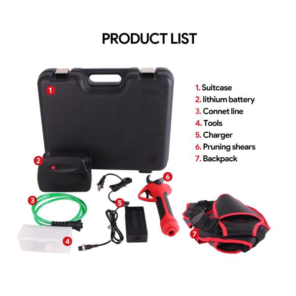 Swansoft 800g 3.5CM Electric Pruning Shears Garden Scissors Secateurs with 43.2V 4.8Ah Battery