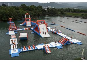 Commercial Inflatable Water Park For Amusement Resort Flame Resistance
