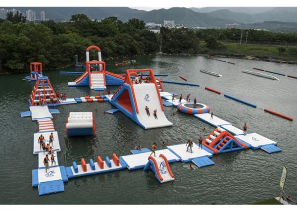 Quality Commercial Inflatable Water Park For Amusement Resort Flame Resistance for sale