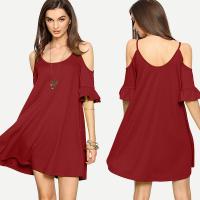 High Quality Clothes for Women O-neck Mini Dress Ruffle Women Big Sizes for sale