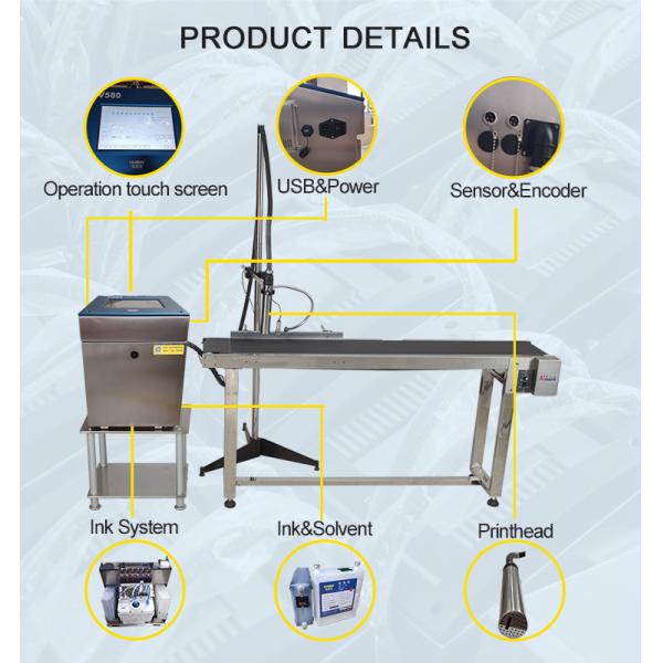 V580 Continuous Batch Coding Machines 120m / Min 220Volt 60HZ Power