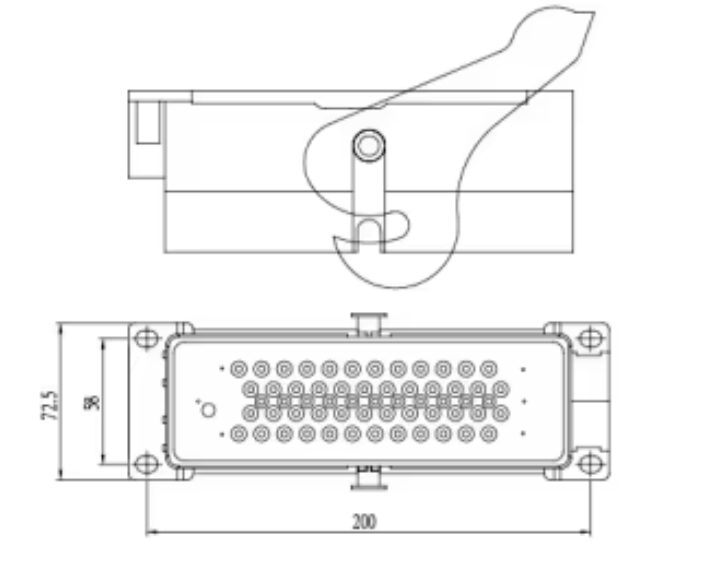 58 Pin Aviation Plug Socket AC 380V 16A Secondary Plug Socket For VS1 / VD4 Circuit Breaker