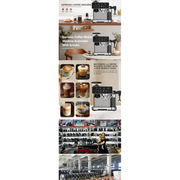Coffee Machine Cool Espresso Cool Milk 20 Bar Adjustable Grinder Espresso