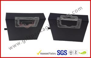 Wholesale Foldable Hanger Electronics Packaging , Customized Matt Black Drawer Box from china suppliers