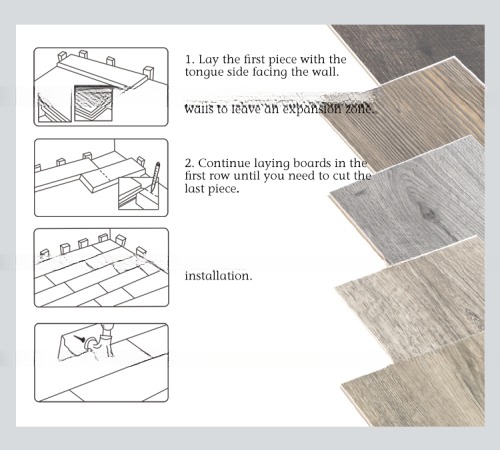 4mm SPC Anti Slip Rigid Vinyl Plastic Flooring With Cilck Wood Texture for Bathrooms
