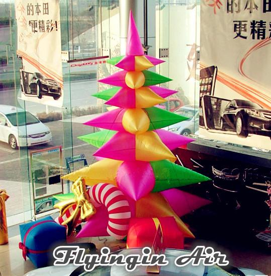 Quality Multi-color Inflatable Christmas Tree, Decorative Christmas Inflatables for Sale for sale