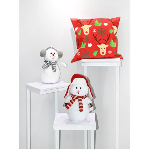 Christmas Pattern Printed Office Canvas Pillowcase With Zipper