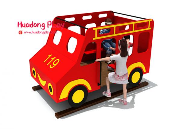 Toddler HDPE Playground Bus Style Engineering Plastics High Strength Long Life Span