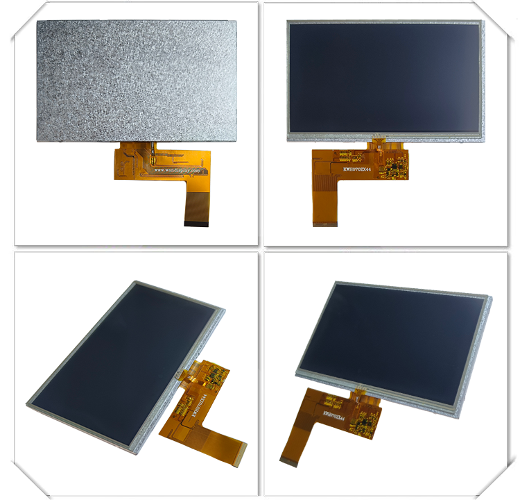 7Inch LVDS Wuxga TFT LCD Screen Panel Module 40 Pin 800X480 Touchscreen