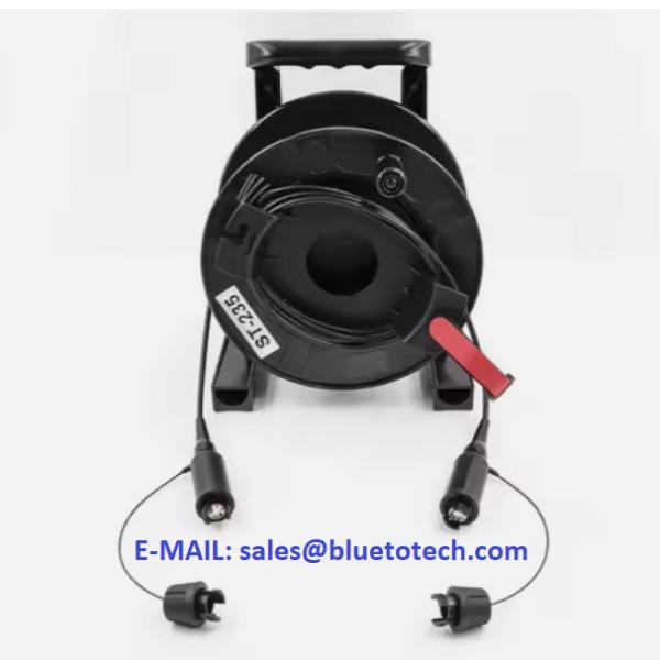 XBEAM Expand Beam Optical Fiber Patch Cable 2/4core Armored Field Fiber Optic Patch Cord with Cable Drum