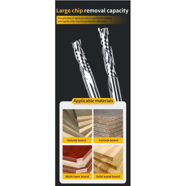 Yingba Hot Sale Tungsten Carbide Cnc Router Bits for Wood Carving Inserts Carbide Compression up Cut Down Milling Cutter