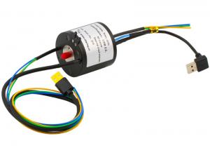 Wholesale 8 Circuits Through Hole Slip Ring Transferring Electricity HF and USB Signals from china suppliers