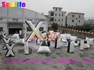 Wholesale Fire Resistant Inflatable Paintball Bunkers , Sup Airball Bunkers Water Rental from china suppliers