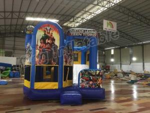China Justice League Teen Titans Inflatable Jumping Castle For Kids Bouncy Castle on sale