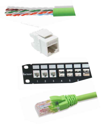 PVC LSZH PE Jacket Cat6A Lan Cable U / UTP 10G Solution Unshielded Copper UL Listed