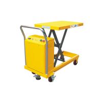 Single Electric Scissor Lift Table Truck High Strength With 900mm Lifting Height for sale