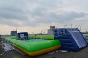 China Giant Soap Water Football Field Inflatable Soccer Field for Sale on sale