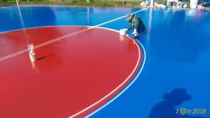 Red / Green Rubber Sports Flooring For Multi Purposed Surface Refresh Builder