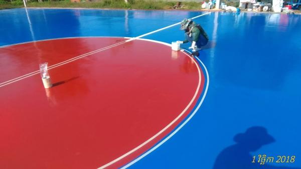 Quality Red / Green Rubber Sports Flooring For Multi Purposed Surface Refresh Builder for sale