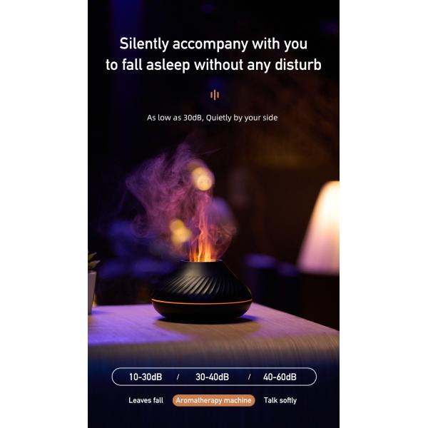 HOMEFISH Small Room Dehumidifier Flame Light Effect PP Fuselage Essential Oil Aromatherapy Machine For Humidification
